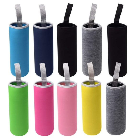 10 Pack Neoprene Water Bottle Sleeve 12 Oz - 18 Oz Bottle Cozy Insulated Glass Water Bottle Cover (Multi-Color) By Hrlorkc
