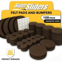 Super Sliders Felt Brown Assortment 108 Pc