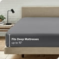 thumbnail image 5 of Bare Home 2-Pack Fitted Sheets - Premium 1800 Collection - Ultra-soft - Deep Pocket - King, Gray, 5 of 8