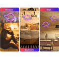 thumbnail image 2 of Letreros de neón Luces de planeta para decoración de pared de dormitorio Luz de neón LED estética alimentada por batería y USB para niñas adolescentes Decoración de fiesta de sala de estar RUIOIU, 2 of 5