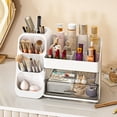 thumbnail image 3 of Organizador de maquillaje KQJS con cajones de gran capacidad blanco, 3 of 8