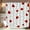 Red, variant on Valentine''s Day Shower Curtain Romantic Valentine''s Day Red Blue White Gold Love Heart Shaped Modern Couple Bathroom Decor Curtains 70x70 inch with Hook