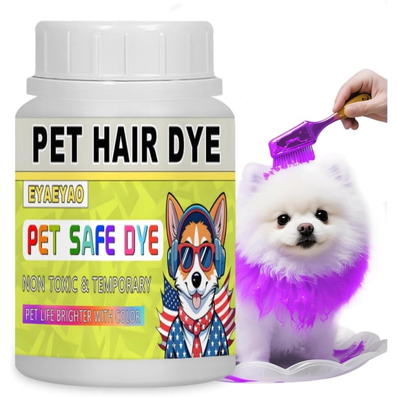 EAYEAYO Purple Dog Hair Dye 3.5 fl oz - Non-Toxic Temporary Pet Dye for Vibrant Grooming & Creative Fur Styling