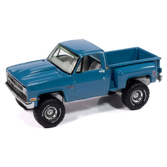 1981 Chevrolet Silverado Stepside Pickup Truck Blue "Muscle Trucks" Series 1/64 Diecast Model Car by Auto World