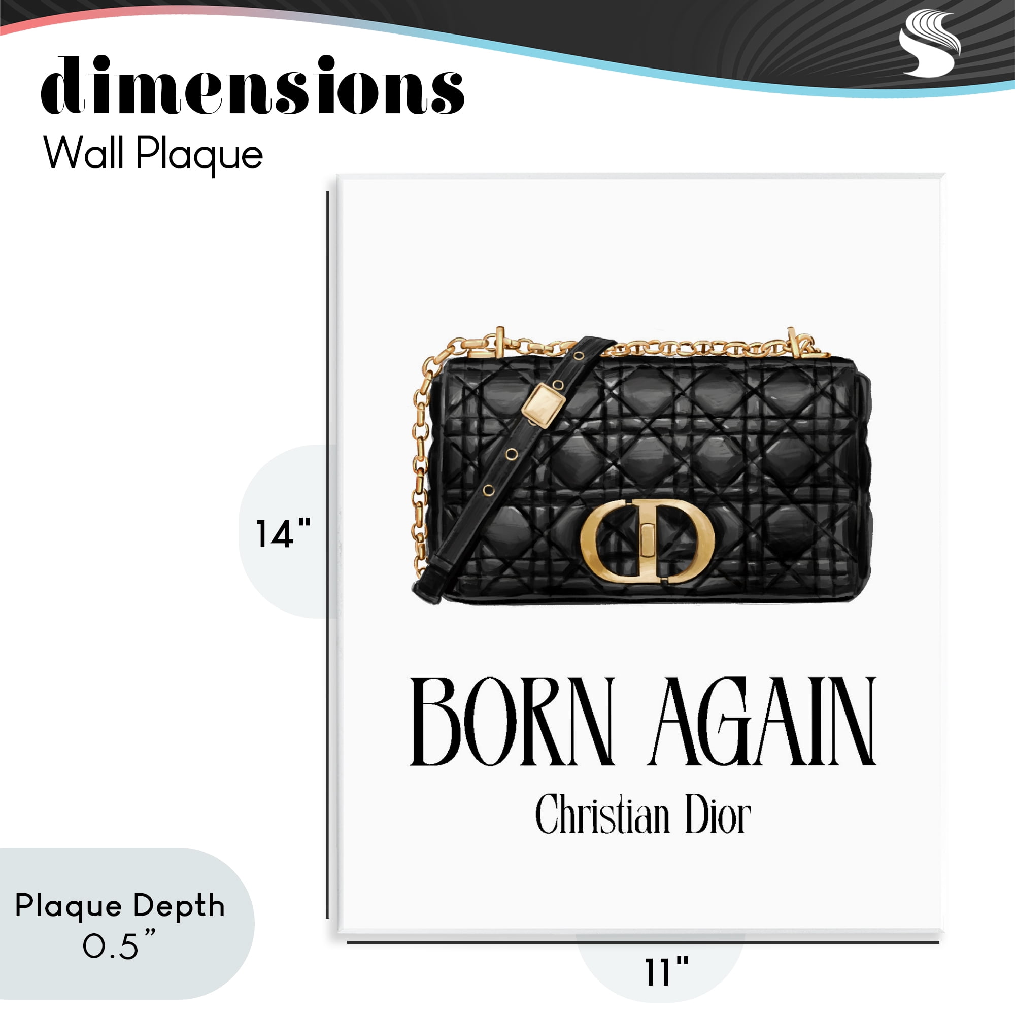 Stupell Industries Born Again Christian Bag Wall Plaque Art, design by Ziwei Li