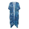 thumbnail image 4 of DISNIMO Women's Beach Cover up Swimsuit Kimono with Sea Turtle Print Summer Casual Loose Swimwear Coverups Open Front Long Cardigan Beach Cover up for Women, 4 of 6