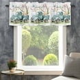 thumbnail image 4 of Easter Eggs Valances for Windows Truck with Egg Rod Pocket Curtain Valance Window Treatment Short Curtains for Kitchen Living Room, 54"x18", 4 of 9