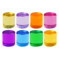 thumbnail image 3 of BELOVING 8 Pieces Rainbow Building Blocks Set Gift Rainbow Acrylic Gemstone Cylinders 2.5cm, 3 of 9