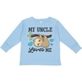 thumbnail image 3 of Inktastic My Uncle Loves Me with Sloth and Hearts Boys or Girls Long Sleeve Toddler T-Shirt, 3 of 5