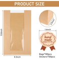 thumbnail image 2 of 50Pcs Large Bread Bags for Homemade Bread, Sourdough Bread Bags with Clear Window, Kraft Bread Storage for Sourdough Sandwich Bread Bag Packing Storage with Sealing Stickers(13.7''x8.2''x3.5''), 2 of 9