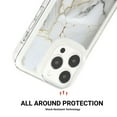 thumbnail image 4 of SaniMore Case for iPhone 15 Pro Max, Shockproof Ant-fall TPU Backplane Marble Stylish Pattern for Girls Women No-Yellowing Slim Lightweight for iPhone 15 Pro Max, White, 4 of 11