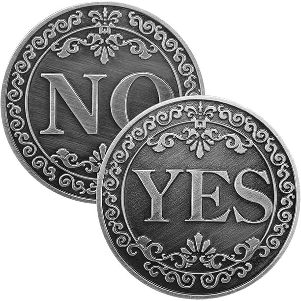 YES NO Flipping Challenge Coin Decision Maker Silver Walmart.ca