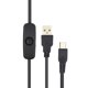 thumbnail image 2 of Adaptador de cargador USB a Micro USB Cable de alimentación con interruptor de encendido/apagado para Raspberry Pi Barbie Nuevos Originales, 2 of 8