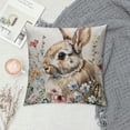 thumbnail image 2 of Nawypu Easter Floral Garland Bunny Throw Pillow Cover,Easter Pillow Covers, Bunny Decor,Bunny Pillow Covers,Spring Pillow Covers Flannel, 2 of 5