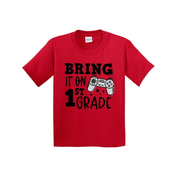Inktastic Bring It on 1st Grade Video Game Controller Youth T-Shirt