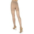thumbnail image 3 of MeMoi Women's Thins Ultra Transparent Essential Longline Toner Control Top LUXE Pantyhose - Womens - Female, M, Nude, 3 of 8