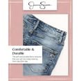 thumbnail image 7 of Jessica Simpson Girls' Shorts - 5 Pocket Stretch Denim Jean Shorts - Distressed Denim Acid Washed (7-16), 7 of 7