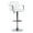 Chrome-White, variant on Pemberly Row 32.5" Faux Leather & Metal Swivel Bar Stool in White/Chrome