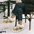 thumbnail image 5 of FUIALDOLG Cartoon Cats Print Slippers for Women Indoor Non-Slip, Fuzzy Slipper with Thick Sole, Winter Warm House Shoes, Cozy Gifts for Women, Size 7-8, 5 of 7