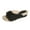 Black, variant on Women's Cute Bow Wedge Sandals Slip On Open Toe Rivet Slides Sandals Summer Shoes Women's Fashion Casual Outer Wear Solid Color Bow Round Toe Open Toe Thick Bottom Wedge Heel Slippers
