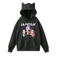 thumbnail image 4 of Pop cazadora para niña Demo-n Hunters Women's Fashion Hooded Sweatshirt Cat Ear Pullover Casual Streetwear Soft Comfortable Long Sleeve Tops for Daily Wear Spring Fall Winter （Black）, 4 of 4