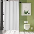 thumbnail image 1 of Cortina de ducha AmazerBath PEVA blanca de 120 x 180 cm con piedras pesadas, 1 of 9