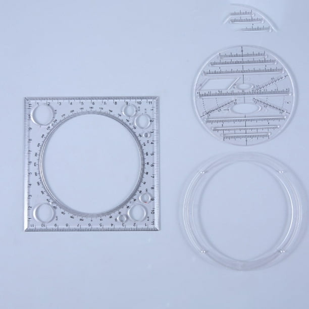 Multifunction Rotatable Drawing Template Ruler Mathematics Stereo Geometric  Ellipse Circle Art Design Drafting Measuring Tool