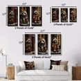 thumbnail image 4 of Designart "Happy Tanuki in Terracotta Tone I" Animals Raccoon Framed Wall Art Set Of 3 - Brown Raccoon Frame Gallery Set For Office Decor, 4 of 6