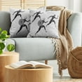 thumbnail image 5 of Ambesonne Retro Throw Pillow Cover 2 Pack, Spartan Runners Body, 16", Pale Grey Black, 5 of 7