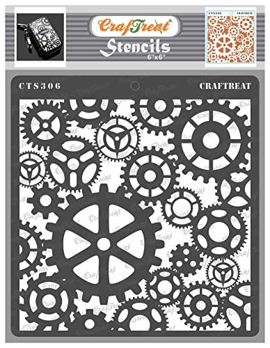 Choose size and thickness SMALL Steampunk cogs birds collection stencil