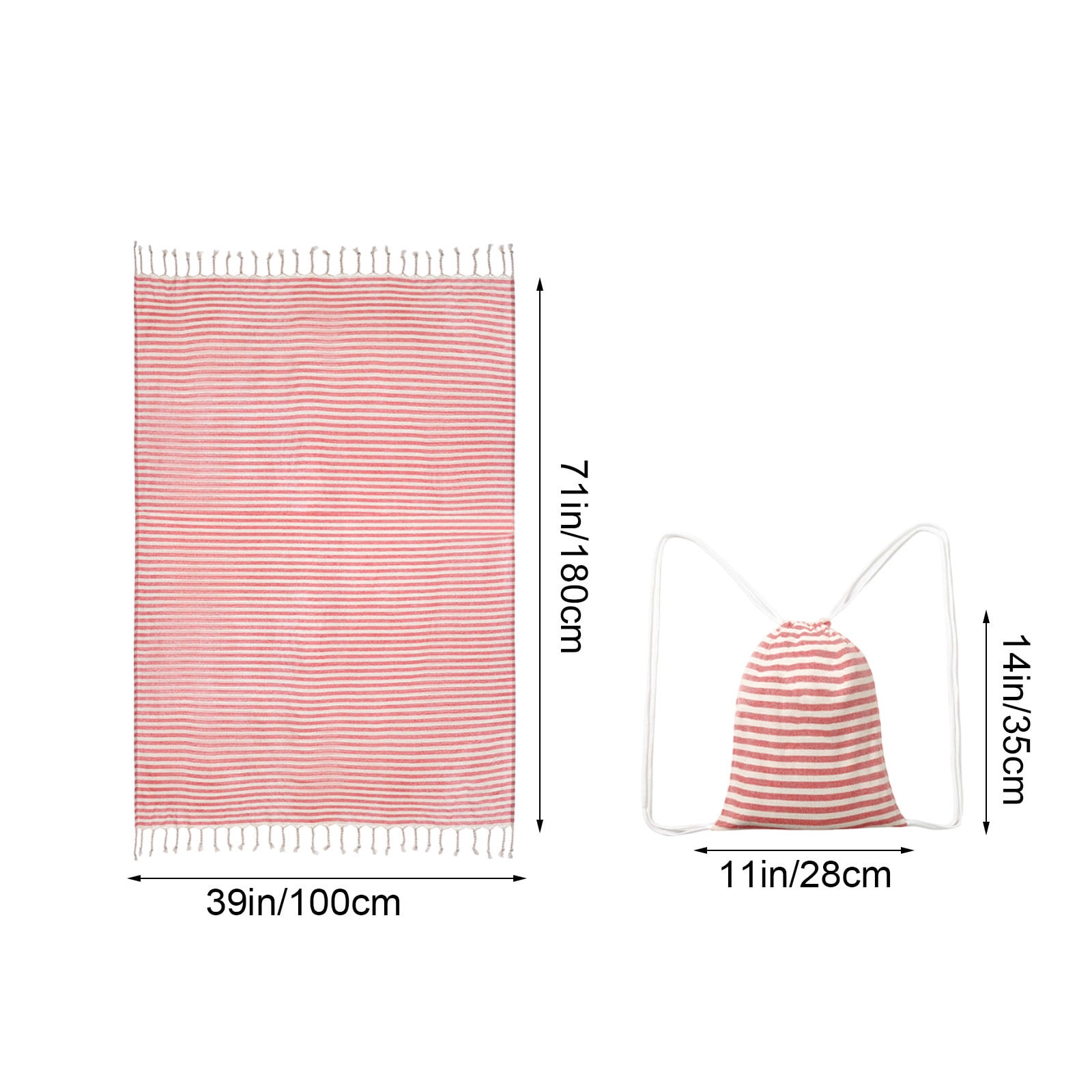 2-in-1 Foldable Beach Towel Backpack – Printed Bath Towel with Built-in Storage, Convertible Beach Mat & Carry Bag, Absorbent for Pool, Camping, Yoga and Travel