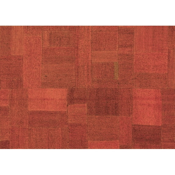 Ahgly Company Indoor Rectangle Patchwork Brown Transitional Area Rugs, 2' x 5'