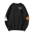 thumbnail image 4 of Women's Hoodless Sweatshirt for Wear with Halloween Graphic Crewneck Long Sleeve Casual Pullover Top Women Black XXL, 4 of 4