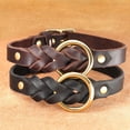 thumbnail image 4 of Didog Braided Genuine Leather Dog Collars Heavy Duty Adjustable with Metal Buckle and O-ring for Small and Medium Breeds, 4 of 11