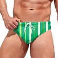 thumbnail image 1 of Cathalem Men Swim Brief Low Rise Bikini Swimsuit Sexy Drawstring Contour Pouch Bathing Suit Swimwe,Green XL, 1 of 4