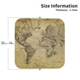 thumbnail image 3 of Balery 4 Pcs Vintage World Mapleather Coasters Set, Drink Table Cup Coasters For Living Room Kitchen Coffee Decor, 3 of 9