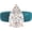 Teal Ocean Rose Gold, variant on Silicone Ring – 8×12 mm Pear Cut CZ | Patent-Pending Design - GlowStone Collection