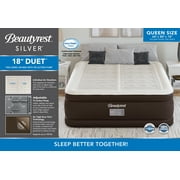 Beautyrest Duet 18” Queen Size Air Mattress with Dual Adjustable Built-in Pump - Blow Up Mattress Best for Camping, Guests, Travel