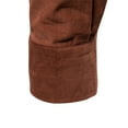 thumbnail image 6 of MELDVDIB Mens Button-Up Vintage Jackets Solid Color Lapel Fashion Causal Coat Light Weight Fall Winter Long Sleeve Blouse Brown M, 6 of 9