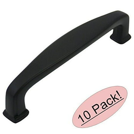 Black Cabinet Pull Cosmas 4389FB Flat Black Modern Cabinet Hardware Handle Pull - 3