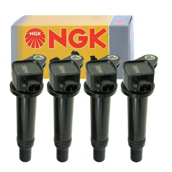 4 pc NGK Ignition Coil compatible with Hyundai Accent 1.6L L4 2006-2011 (Full Shop Pack)