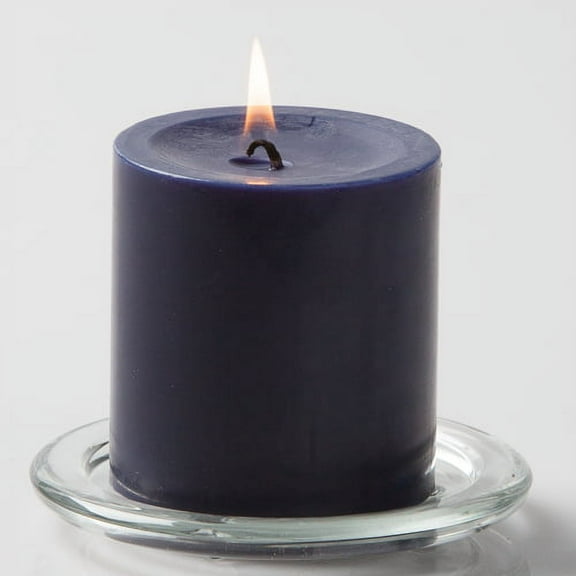 Richland Pillar Candles 3" x 3" Navy Blue Set of 12
