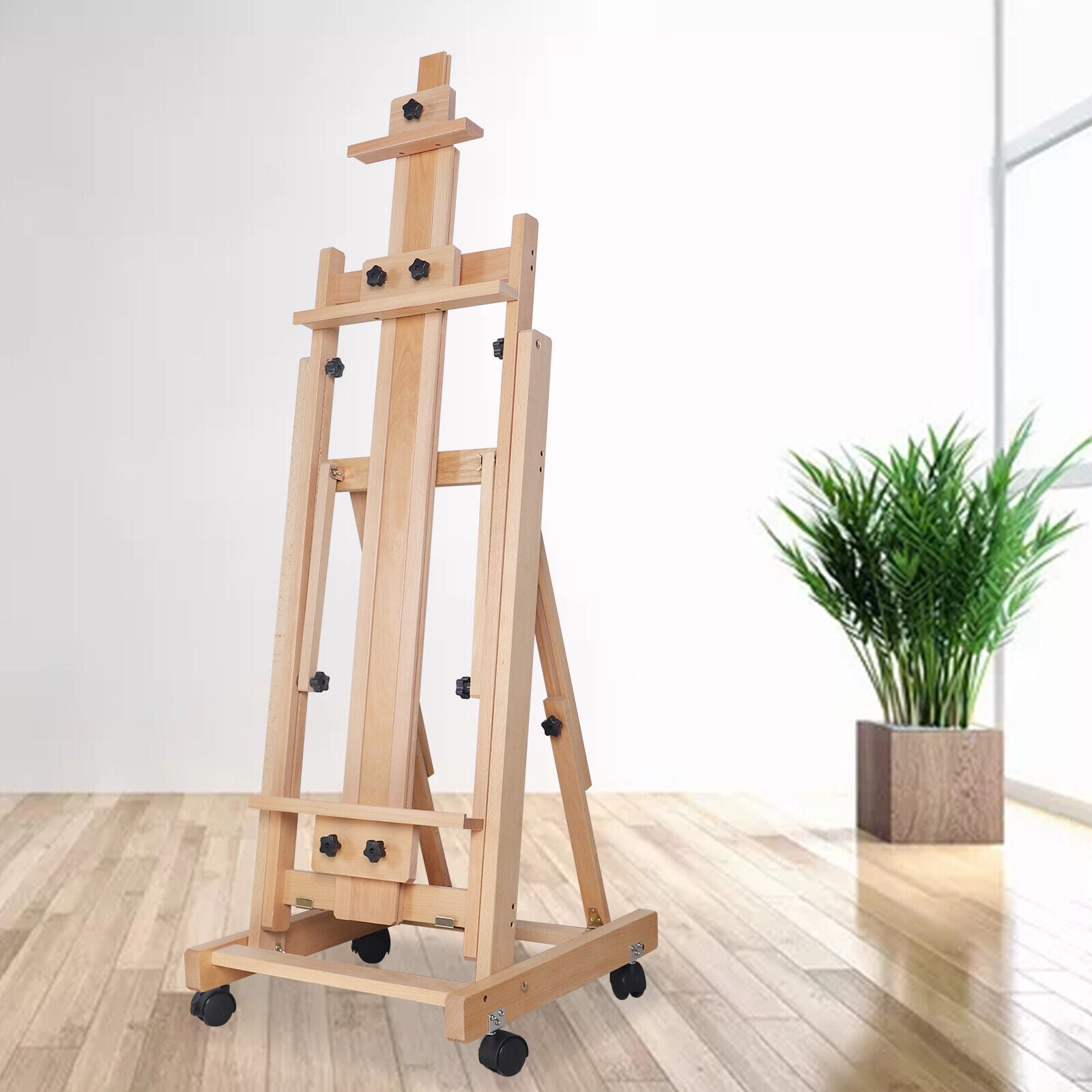 Large Artist Easel H-Frame Wood Painting Art Easel Stand Studio Heavy-Duty for homes, drawing rooms