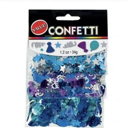 Celebration Themed Confetti - Party Decorations Green Blue And Purple Amscan