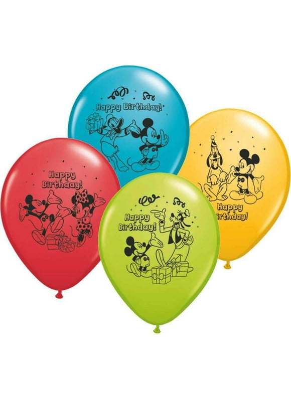 Pioneer - 12 Disney Mickey Happy Birthday Latex Balloons (6ct)