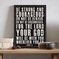 thumbnail image 3 of Retro Christian Wall Art Be Strong and Courageous Bible Verses Wall Decor Scripture Canvas Prints Art Religious Inspirational Words Sign for Office Bathroom Bedroom Rustic Christian Home Decor 12x16, 3 of 7