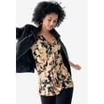 thumbnail image 4 of ellos Plus Size Stretch Knit V-Neck 3/4 Sleeve Knot Front Tunic, 4 of 6