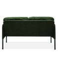 thumbnail image 5 of 2 Seater Sofa with Ottoman, Modern Fabric Loveseat Couch, Comfy Small Couches for Small Space Living Room, Bedroom, Office, Apartment, Green, 5 of 7