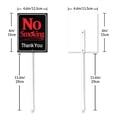 thumbnail image 7 of Yjiankangz No Smoking Thank You Yard Sign with Stake Rustproof Outdoor Aluminum Yard Sign with Stake Outdoor Yard Decorations Yard Supplies for Home Garden Lawn 4.6x6 inches, 7 of 7