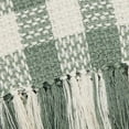 thumbnail image 4 of VHC Brands Pistachio Woven Check Throw Blanket with Fringe 50x60, 4 of 4